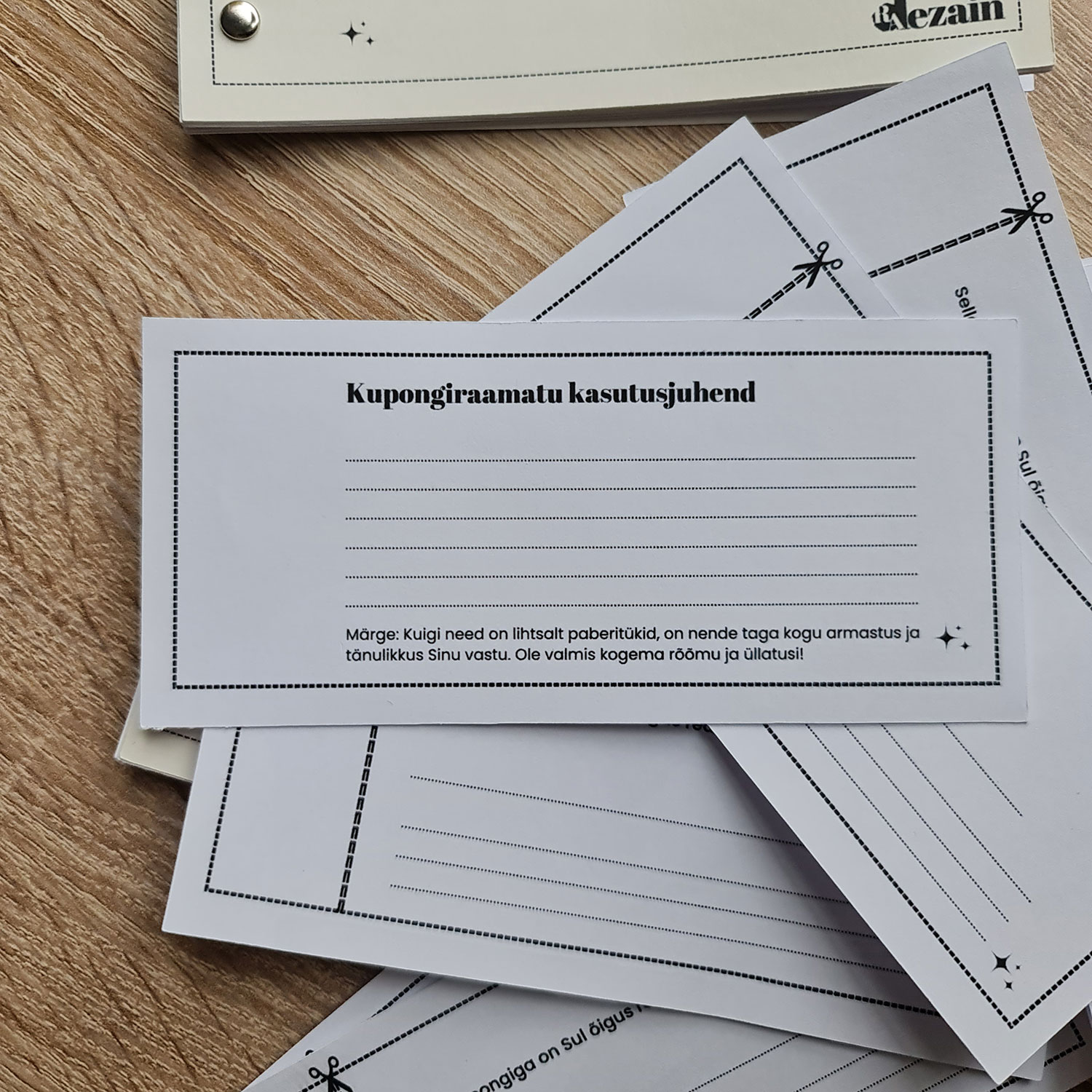"Täida ise" kupongiraamat - 10 täidetavat kupongi - Pilt 3