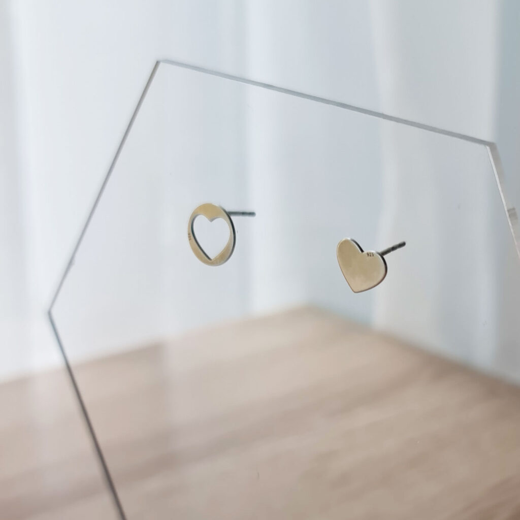 Sterling silver earrings with hearts | RAdezain