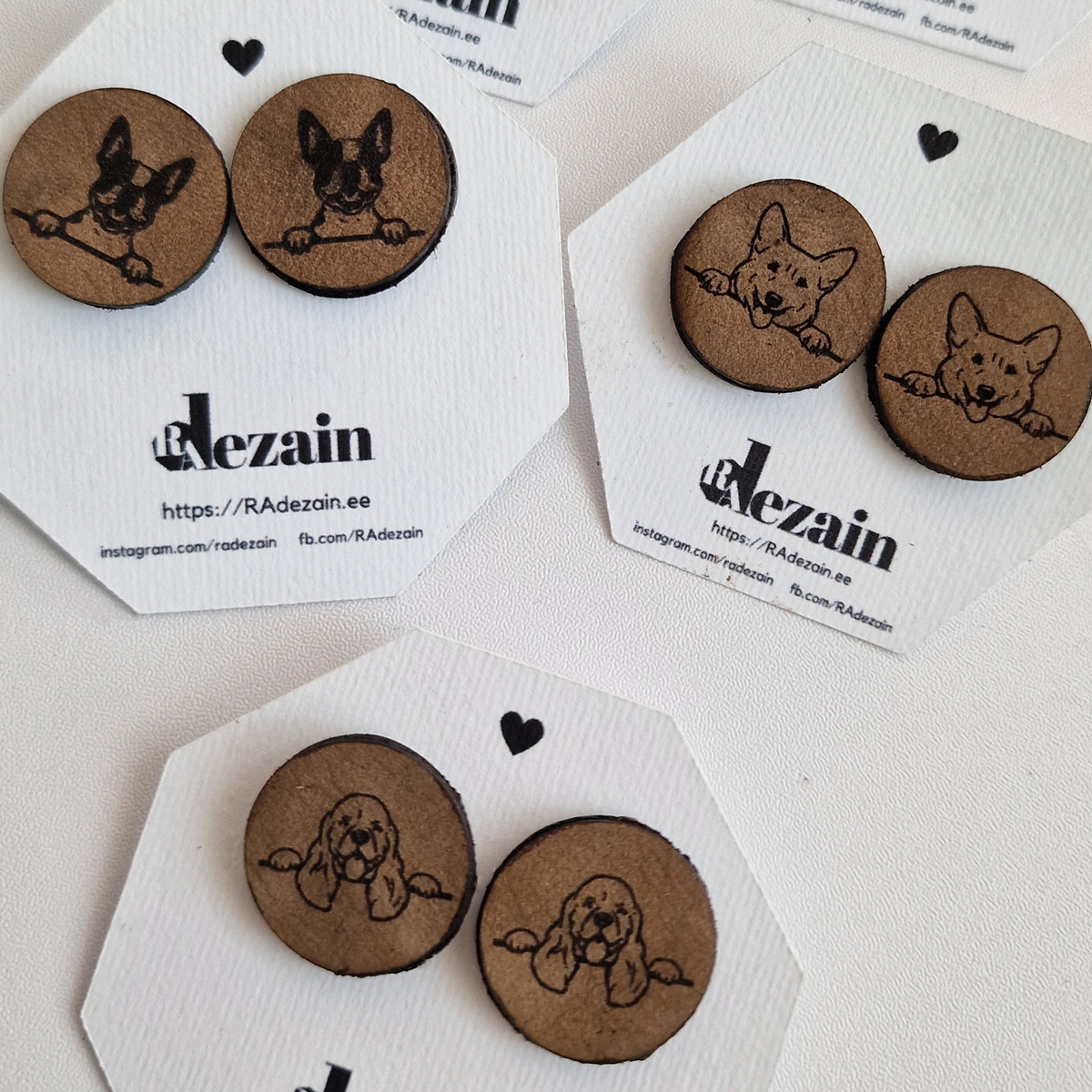 Earrings with dog breed personalized engraving | RAdezain