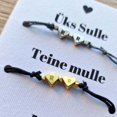 2x bracelet with initials set | RAdezain