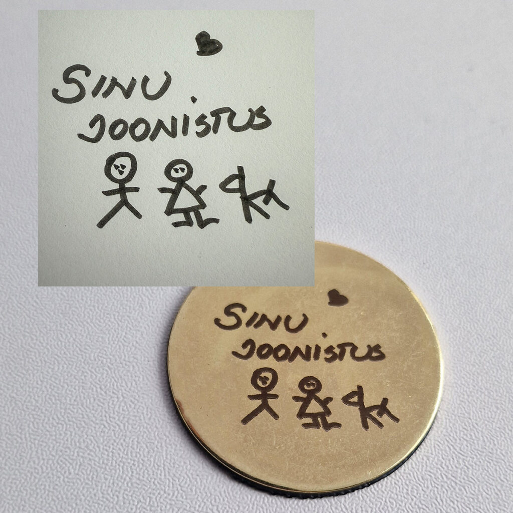 Sinu joonistuse või käekirjaga võtmehoidja personaalne kingitus | RAdezain